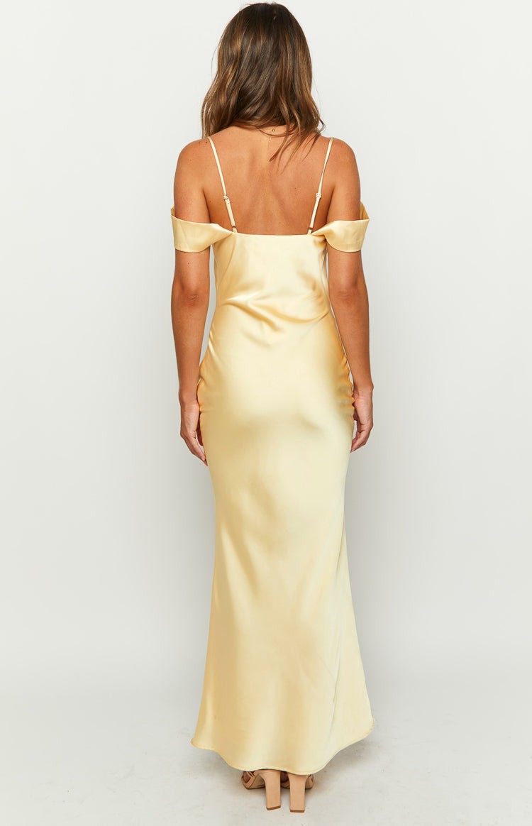 Darby Yellow Maxi Formal Dress view 4