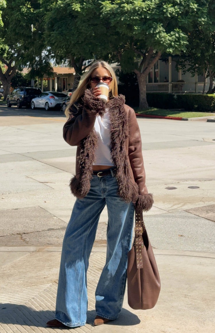 Anita Brown Fur Trim Jacket view 4