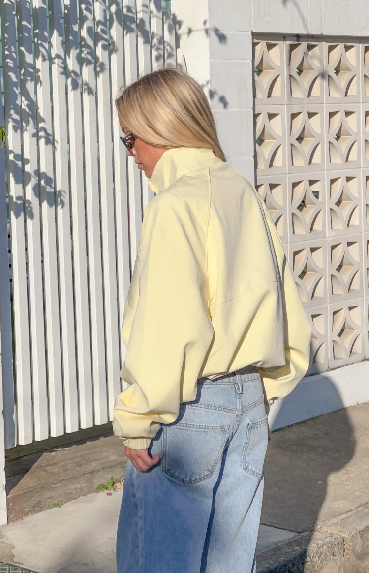 Enya Yellow Funnel Neck Sports Jacket view 4