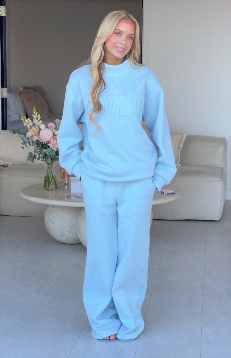 Pip Blue Mid Rise Slouch Fit Trackpants view 3